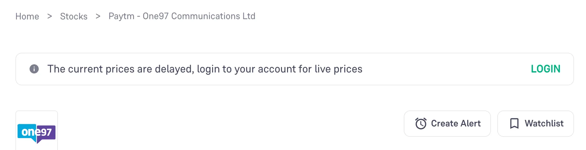 call to action on groww stock pages